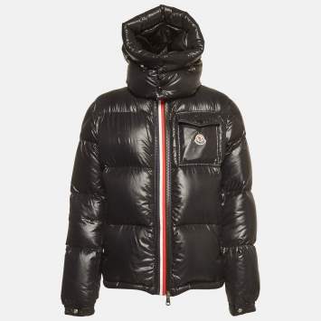 Pre Owned Moncler Black Nylon Hooded Montbeliard Down Puffer Jacket M