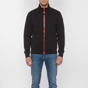 Pre Owned Moncler Black Jersey Zip Up Maglia Jacket  M