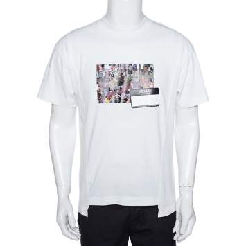 Pre Owned 8 Moncler X Palm Angels White Collage Print Cotton Crew Neck T-Shirt S