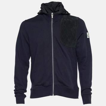 Pre Owned Moncler Gamme Bleu Blue Cotton Hoodie XL