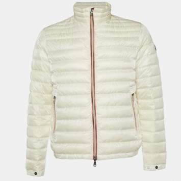 Pre Owned Moncler White Quilted Synthetic Daniel Jacket L