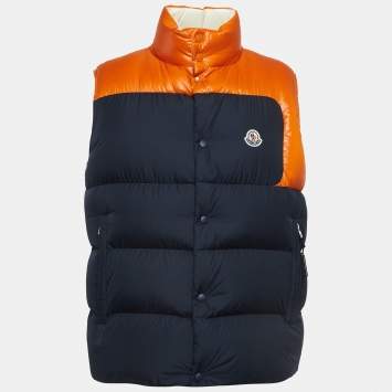 Pre Owned Moncler Cadenet Colorblocked Synthetic Puffer Down Gilet XL
