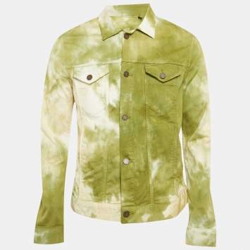 مملوكة مسبقًا Monfrere Green Tie-Dye Cotton The Dean Jacket M