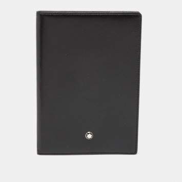 Pre Owned Montblanc Black Leather Meisterstuck Passport Holder