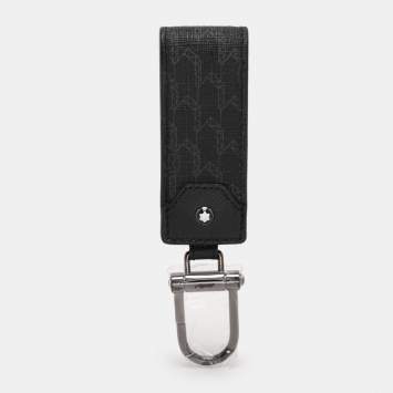 Pre Owned Montblanc Black Signature Leather Meisterstuck Keyring