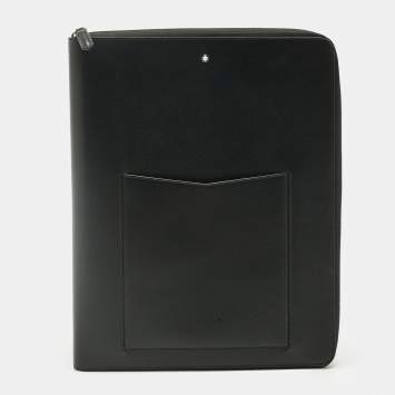 Pre Owned Montblanc Black Leather Sartorial Notebook Holder