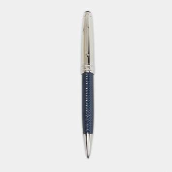 مملوكة مسبقًا Montblanc  Meisterstuck Solitaire Doué Blue Hour Lacquer Silver Tone Classique Ballpoint Pen