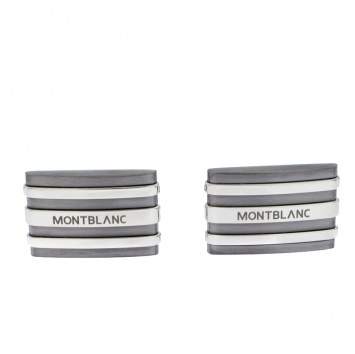 Pre Owned Montblanc Meisterstuck Stainless Steel & Tantalum Rectangular Cufflinks
