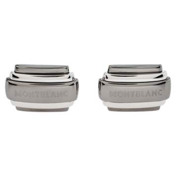 Pre Owned Montblanc Silver Rectangular Cufflinks