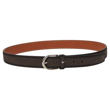 Pre Owned Montblanc Ombre Grey Suede Casual Buckle Belt 120CM