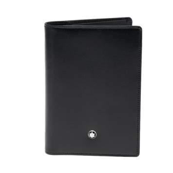 Pre Owned Montblanc Black Leather Meisterstück Pocket Notebook