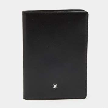 Pre Owned Montblanc Black Leather Meisterstück Passport Holder