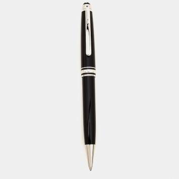 Pre Owned Montblanc Black Meisterstuck Resin Silver Tone Ballpoint Pen