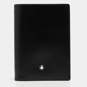 Pre Owned Montblanc Black Leather Meisterstück Pocket Notebook