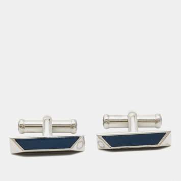 Pre Owned Montblanc Enamel Stainless Steel Cufflinks