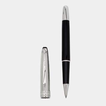 Pre Owned Montblanc Meisterstück Doué Geometry Resin Silver Tone Classique RollerBall Pen