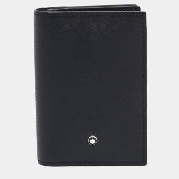 Pre Owned Montblanc Black Leather Sartorial Business Card Holder