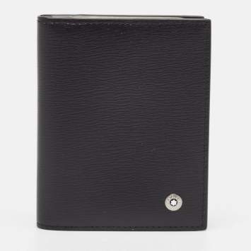 Pre Owned Montblanc Black Leather Sartorial Business Card Holder