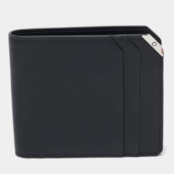Pre Owned Montblanc Black Leather Urban Spirit 6CC Bifold Wallet