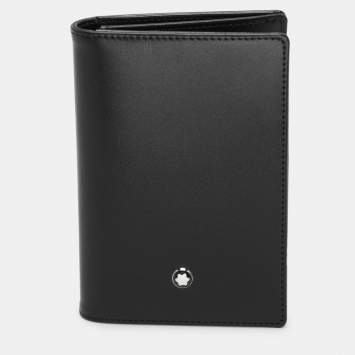 Montblanc Black Leather Meisterstuck Bifold Card Holder