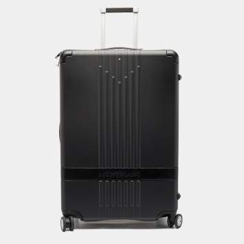Pre Owned Montblanc Black Polycarbonate Large #MY4810 Hard Trolley Luggage