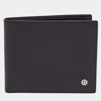 مملوكة مسبقًا Montblanc 8cc Black Leather Meisterstück Bifold Wallet