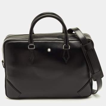 Pre Owned Montblanc Meisterstuck Black Leather Document Case