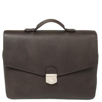 Pre Owned Montblanc Dark Brown Leather Meisterstuck Sfumato Briefcase