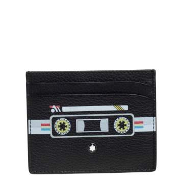 Pre Owned Montblanc Leather Meisterstück Mix Tapes Card Holder