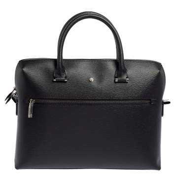 Pre Owned Montblanc Black Leather 4810 Westside Slim Document Case
