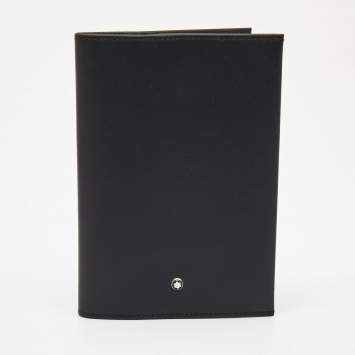 Pre Owned Montblanc Black Leather My Montblanc Nightflight Passport Holder