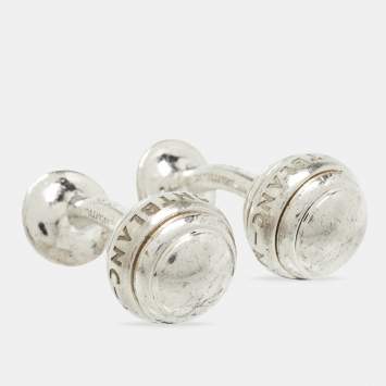 Pre Owned Montblanc Sterling Silver Snowcap Emblem Cufflink