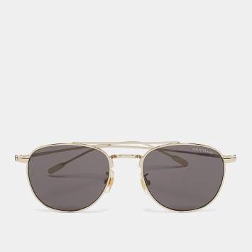 Pre Owned Montblanc Black MB0211S Metal Frame Aviator Sunglasses