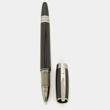 Pre Owned Montblanc StarWalker Black Resin Silver Tone Rollerball Pen