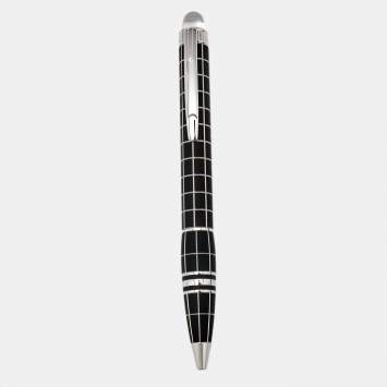 Montblanc Starwalker Black Grid Silver Tone Ballpoint Pen