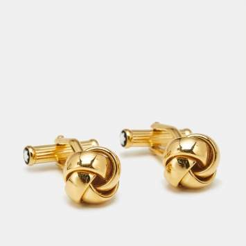 Montblanc Knot Gold Tone Cufflinks