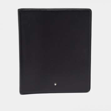 Pre Owned Montblanc Meisterstuck Black Leather Notebook Organizer