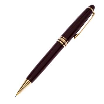 Pre Owned Montblanc Meisterstuck Burgundy Gold Tone Mechanical Pencil