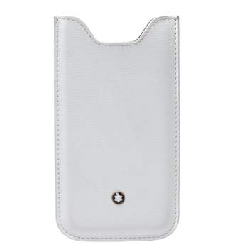 Pre Owned Montblanc White Leather  Meisterstuck Phone Case