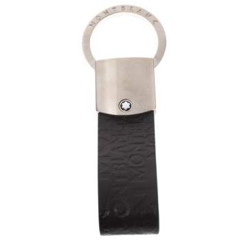 Pre Owned Montblanc Black Leather Westside Key Fob 
