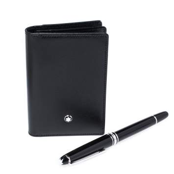 مملوكة مسبقًا Montblanc Meisterstuck Classique Fineliner Pen & Business Card Holder Set