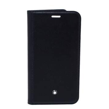 Pre Owned MontBlanc Black Leather Sartorial Flip iPhone 11 Case