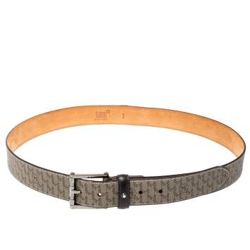 Pre Owned Montblanc Signature Coated Canvas Belt 100CM