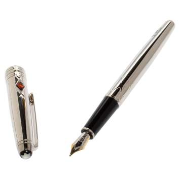 Pre Owned Montblanc Meisterstuck Jungle Eyes Platinum Plated Fountain Pen
