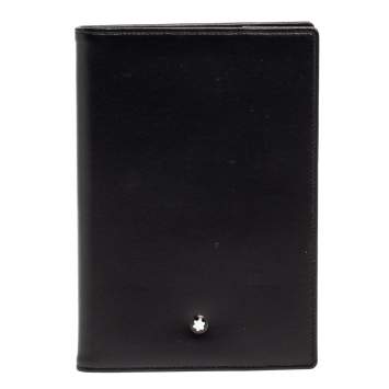 Pre Owned Montblanc Black Leather Meisterstuck Passport Holder