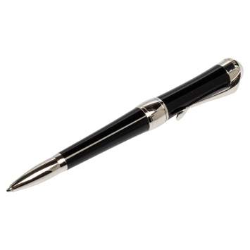 Pre Owned Montblanc Etoile Diamond Black Resin Platinum Finish Ballpoint Pen