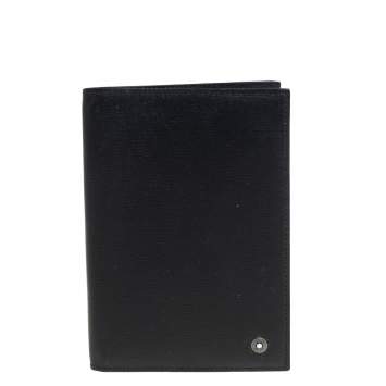 Pre Owned Montblanc Black Leather Passport Holder