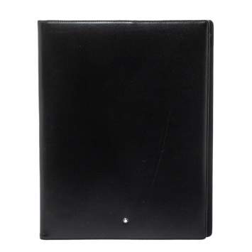 مملوكة مسبقًا Montblanc Black Leather Meisterstuck Conference Folder