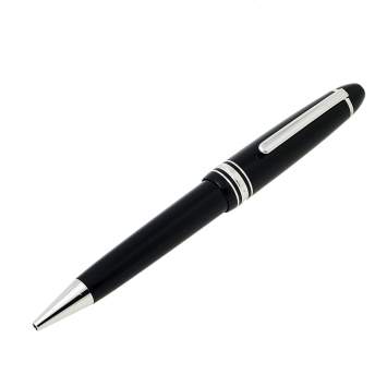 Pre Owned Montblanc Meisterstück Black Precious Resin Platinum Coated Ballpoint Pen
