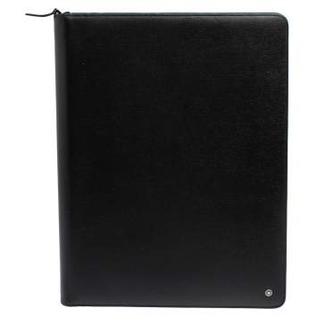 Pre Owned MontBlanc Black Leather 4810 Westside Zipped Portfolio